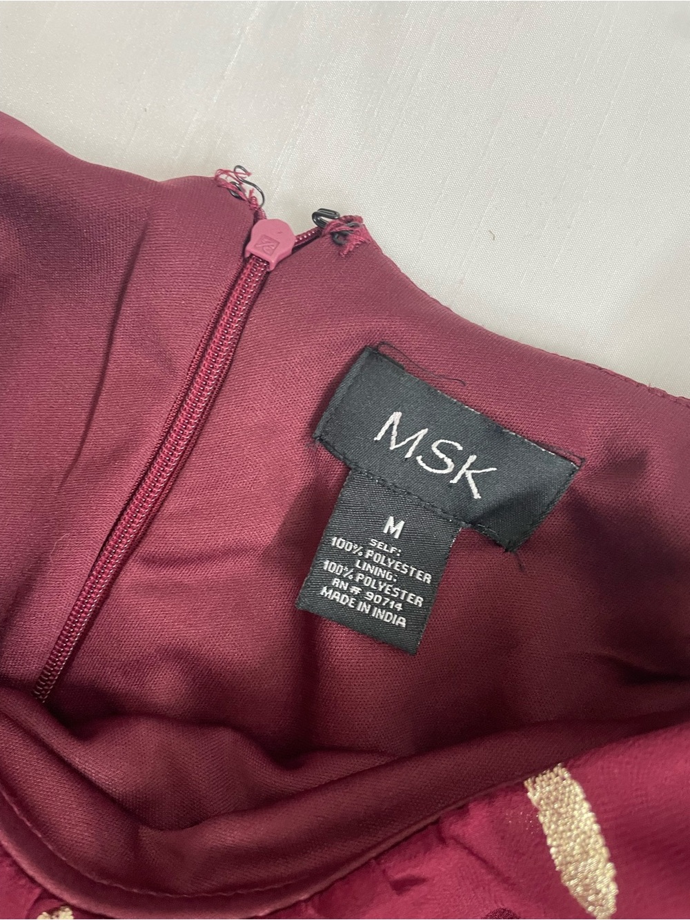 MSK Women’s Crew Neck Belted- Wide-Leg Jumpsuit Size M - Picture 8 of 15